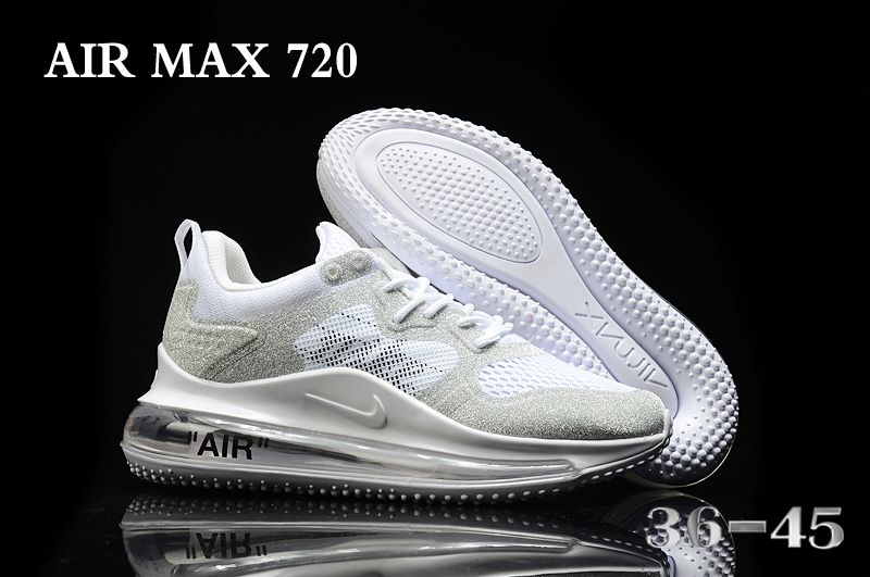 2020 Women Nike Air Max 720 White Grey Shoes